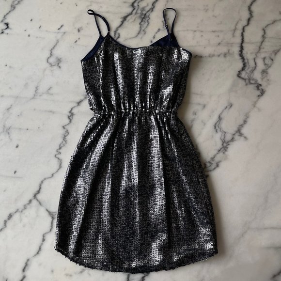 Rebecca Taylor Navy Sequin Dress - Picture 11 of 15